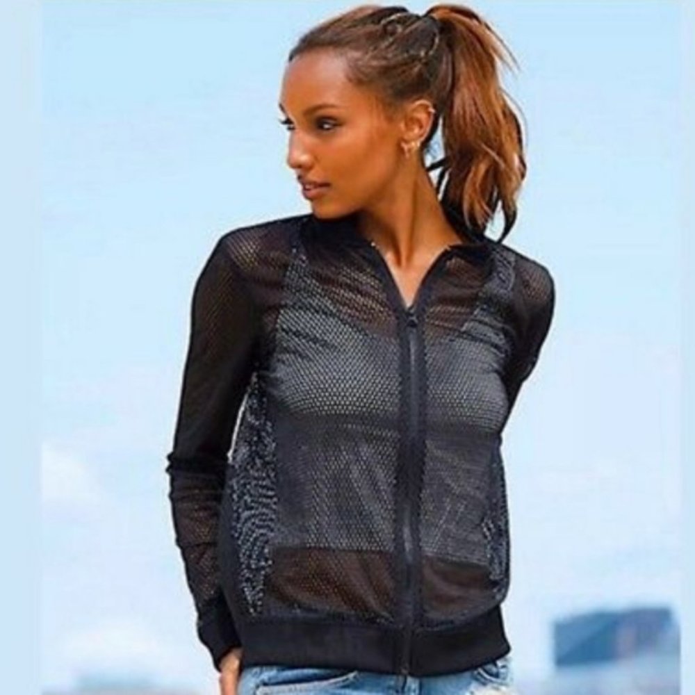 NWT Victoria's Secret Sport Mesh Zip Up Jacket Med